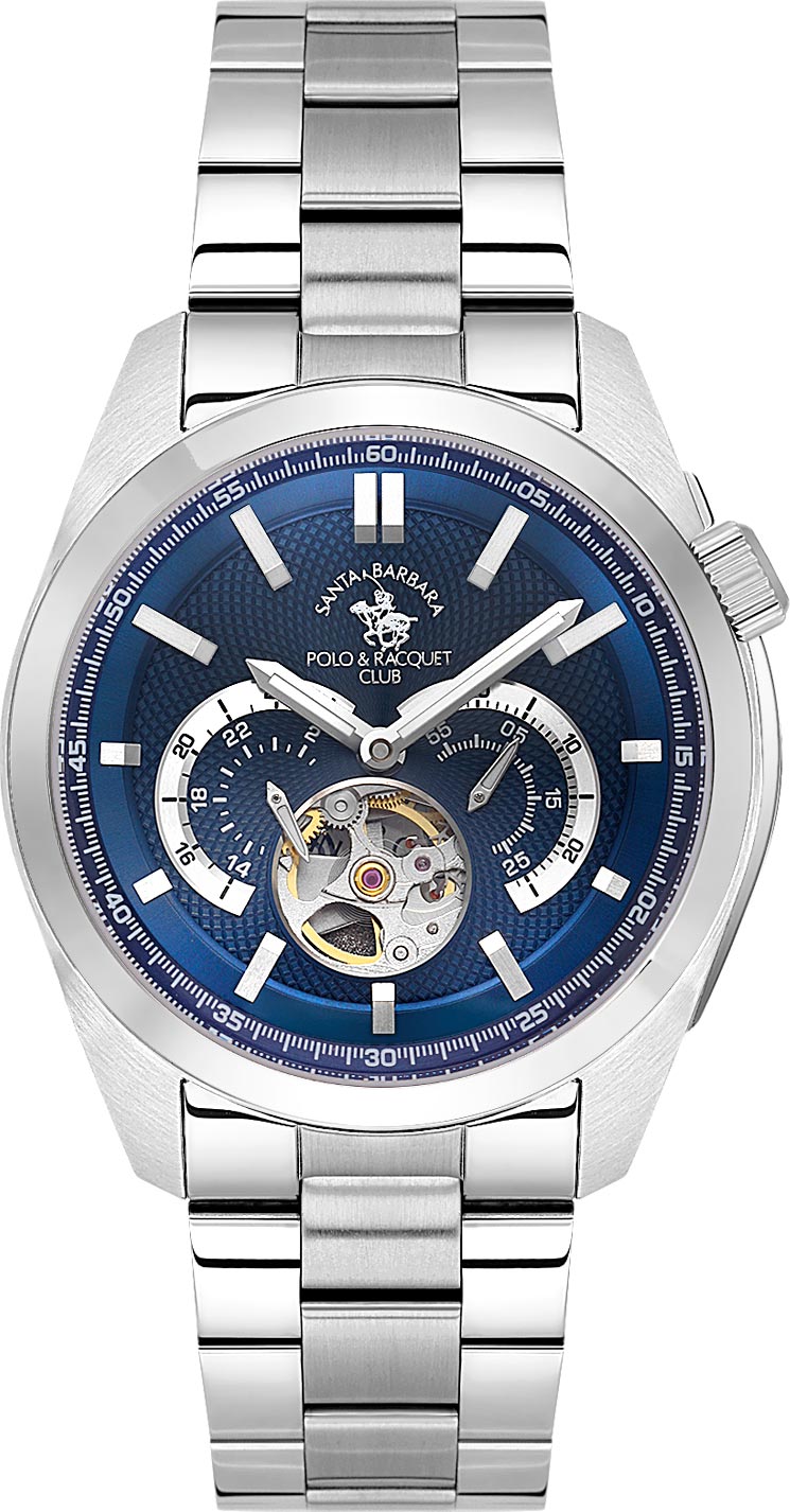 Santa Barbara Polo &amp; Racquet Club  Quartz Blue Dial Watch - For Gents SB.1.10628-3