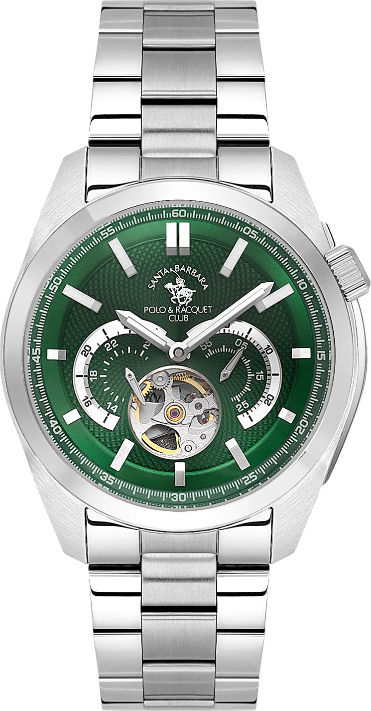 Santa Barbara Polo &amp; Racquet Club  Quartz Green Dial Watch - For Gents SB.1.10628-4