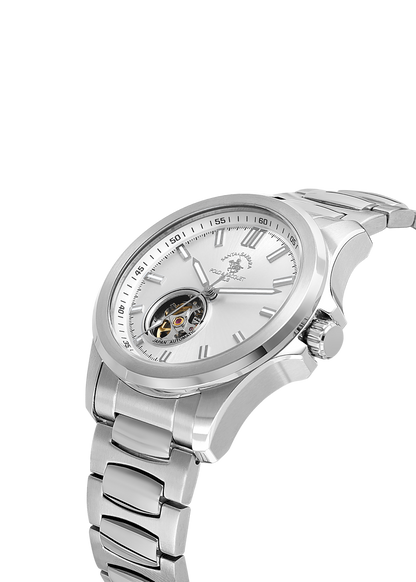 Santa Barbara Polo &amp; Racquet Club Quartz Silver Dial Watch For - Gents SB.1.10629-1