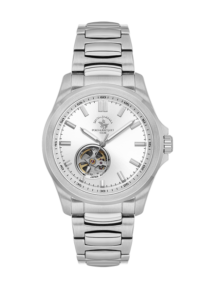 Santa Barbara Polo &amp; Racquet Club Quartz Silver Dial Watch For - Gents SB.1.10629-1