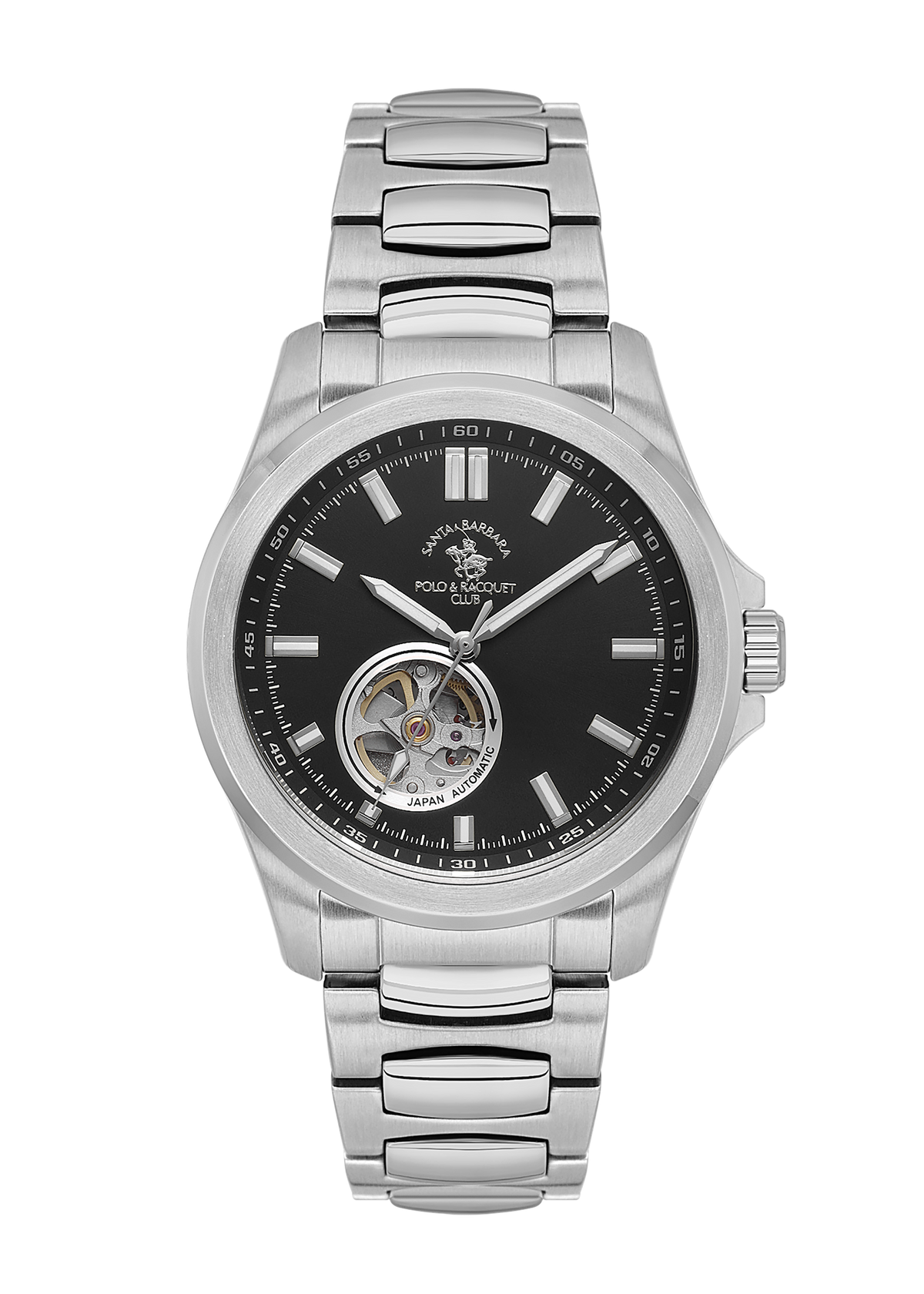 Santa Barbara Polo & Racquet Club Quartz Black Dial Watch For - Gents SB.1.10629-2