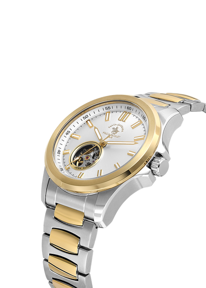 Santa Barbara Polo &amp; Racquet Club Quartz Silver Dial Watch For - Gents SB.1.10629-5