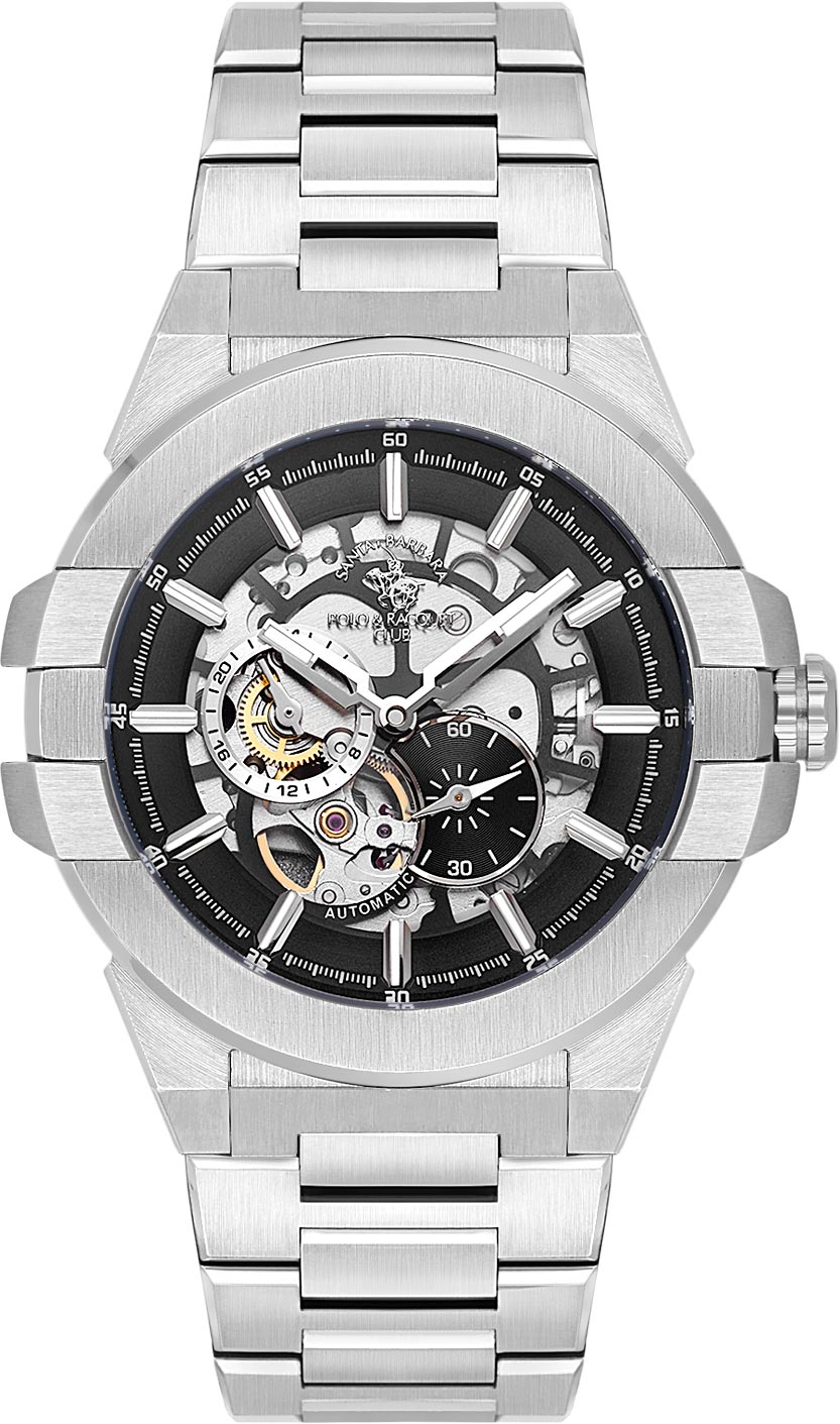 Santa Barbara Polo &amp; Racquet Club  Quartz Black Dial Watch - For Gents SB.1.10636-2