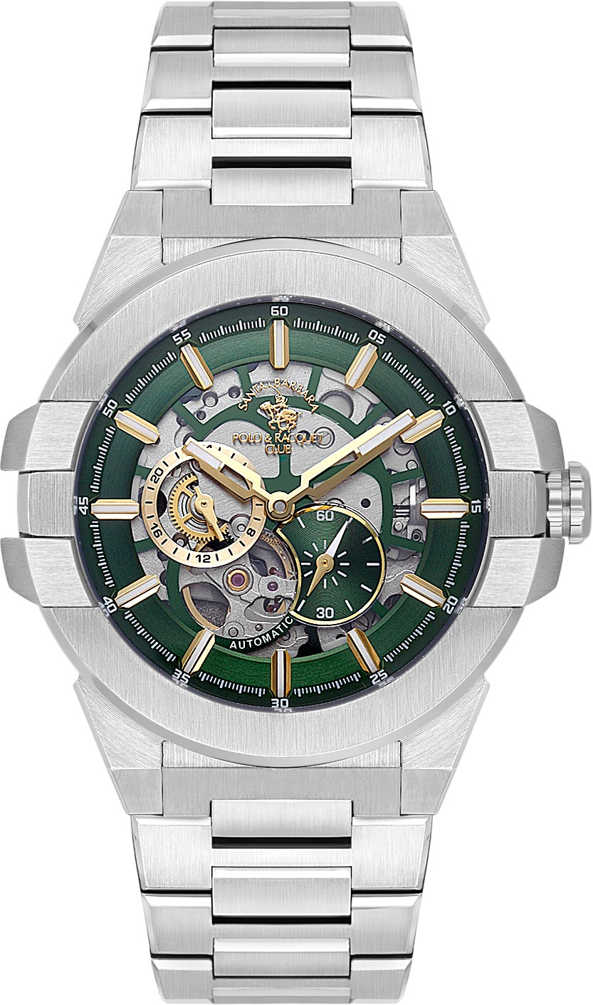 Santa Barbara Polo &amp; Racquet Club  Quartz Green Dial Watch - For Gents SB.1.10636-4