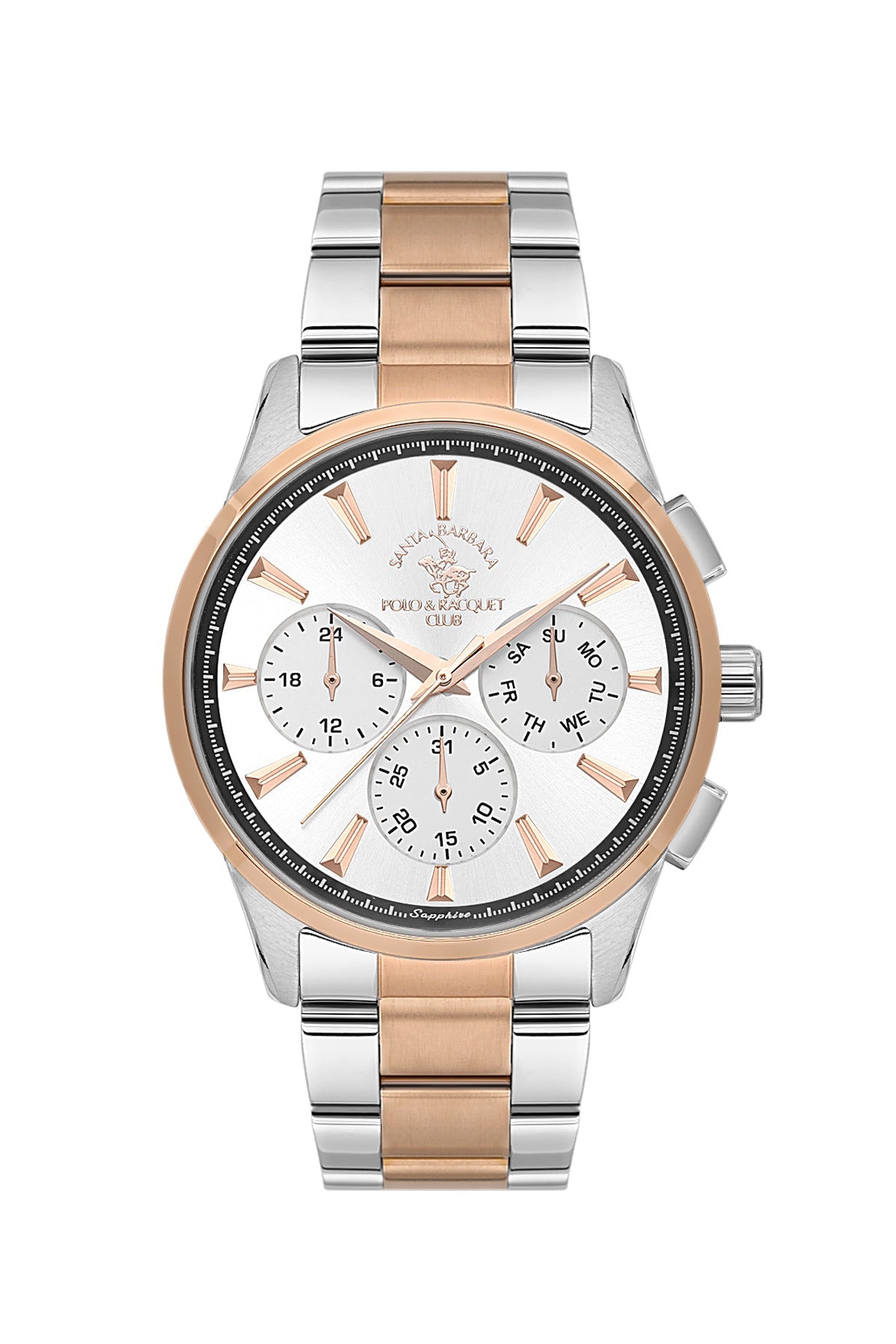 SANTA BARBARA POLO &amp; RACQUET CLUB Quartz VX9JE1 Movement Silver Dial Analouge Watch For- Gents SB.1.10648-8
