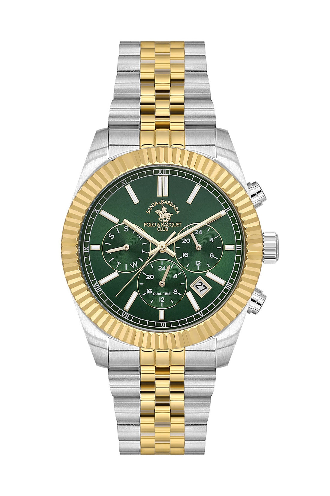 Santa Barbara Polo &amp; Racquet Club  Quartz Green Dial Watch For -  Gents SB.1.10653-5