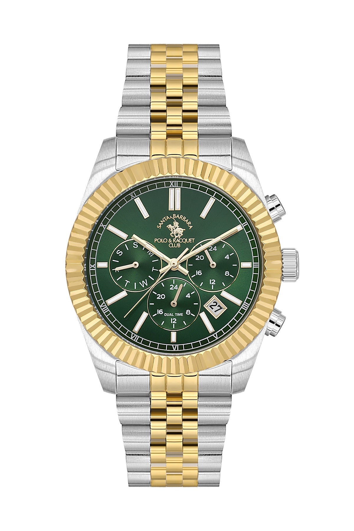 Santa Barbara Polo &amp; Racquet Club  Quartz Green Dial Watch For -  Gents SB.1.10653-5