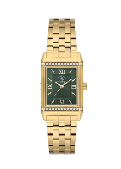 Santa Barbara Polo &amp; Racquet Club  Quartz Green Dial Watch For -  Ladies SB.1.10655-3