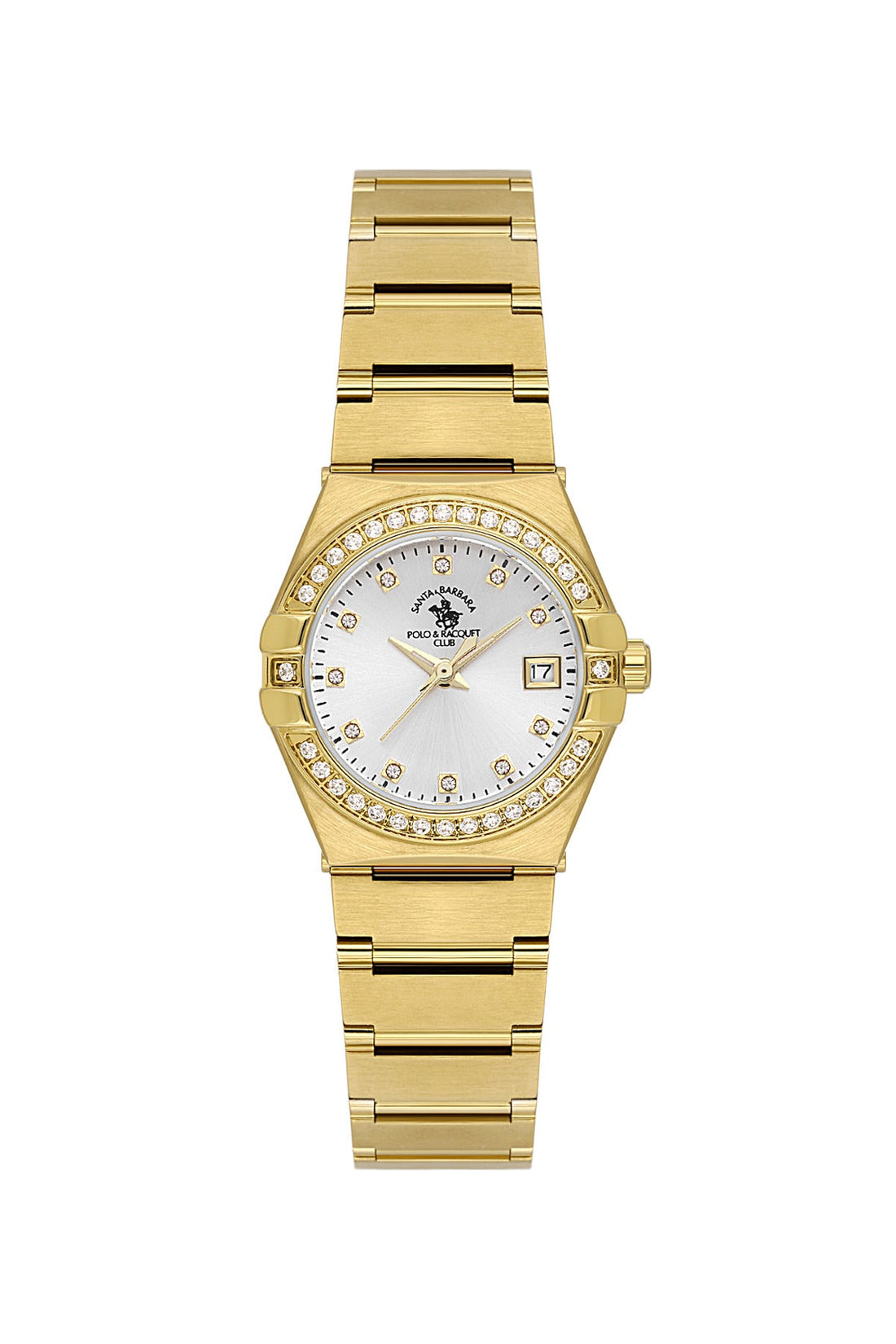 SANTA BARBARA POLO &amp; RACQUET CLUB Quartz VX82E11S Movement Silver Dial Analouge Watch For- Ladies SB.1.10656-2