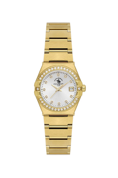 SANTA BARBARA POLO &amp; RACQUET CLUB Quartz VX82E11S Movement Silver Dial Analouge Watch For- Ladies SB.1.10656-2