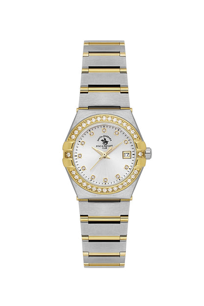 SANTA BARBARA POLO &amp; RACQUET CLUB Quartz VX82E11S Movement Silver Dial Analouge Watch For- Ladies SB.1.10656-3
