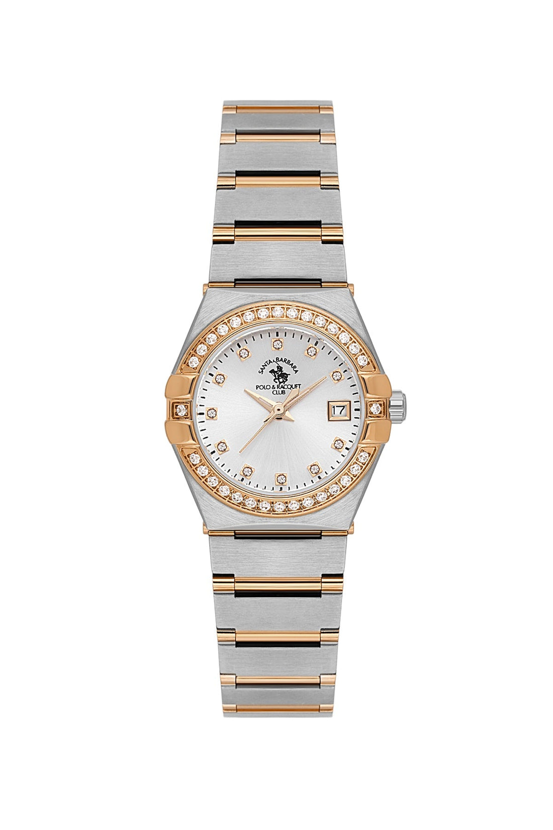 SANTA BARBARA POLO &amp; RACQUET CLUB Quartz VX82E11S Movement Silver Dial Analouge Watch For- Ladies SB.1.10656-6