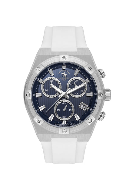 SANTA BARBARA POLO &amp; RACQUET CLUB Quartz VR34B14 Movement Blue Dial Analouge Watch For- Gents SB.1.10659-2