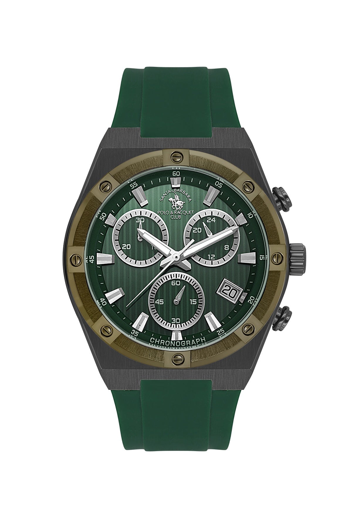 SANTA BARBARA POLO &amp; RACQUET CLUB Quartz VR34B14 Movement Green Dial Analouge Watch For- Gents SB.1.10659-4