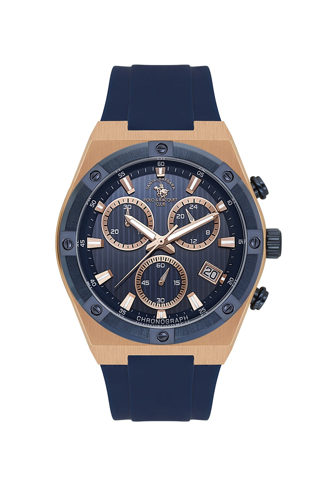SANTA BARBARA POLO &amp; RACQUET CLUB Quartz VR34B14 Movement Blue Dial Analouge Watch For- Gents SB.1.10659-5