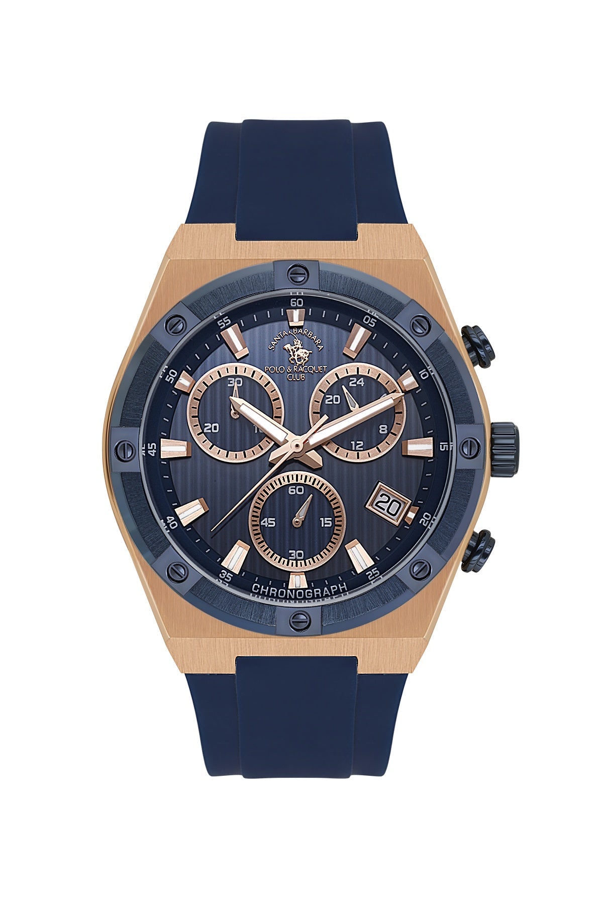 SANTA BARBARA POLO &amp; RACQUET CLUB Quartz VR34B14 Movement Blue Dial Analouge Watch For- Gents SB.1.10659-5
