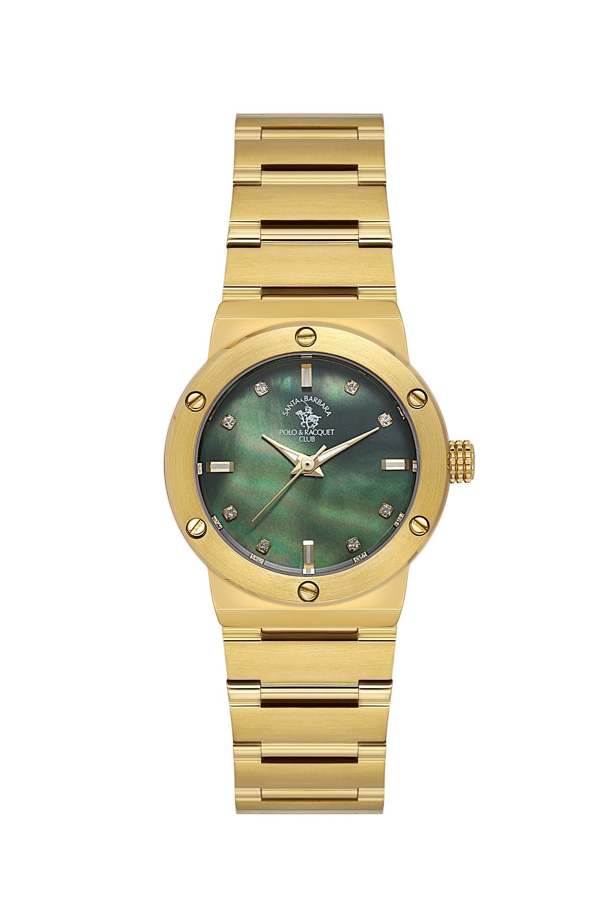 Santa Barbara Polo & Racquet Club  Quartz Green Dial Watch For -  Ladies SB.1.10664-3