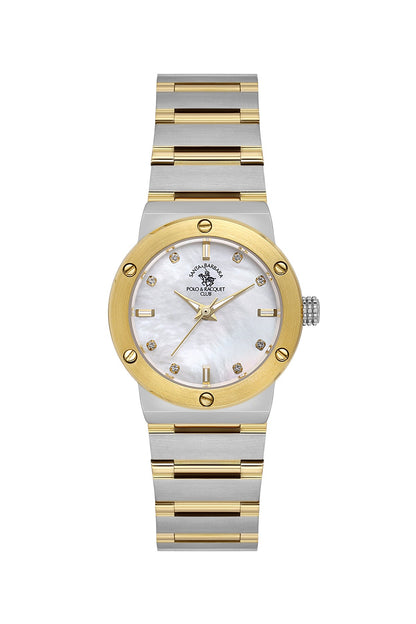 Santa Barbara Polo &amp; Racquet Club  Quartz White Dial Watch For -  Ladies SB.1.10664-4