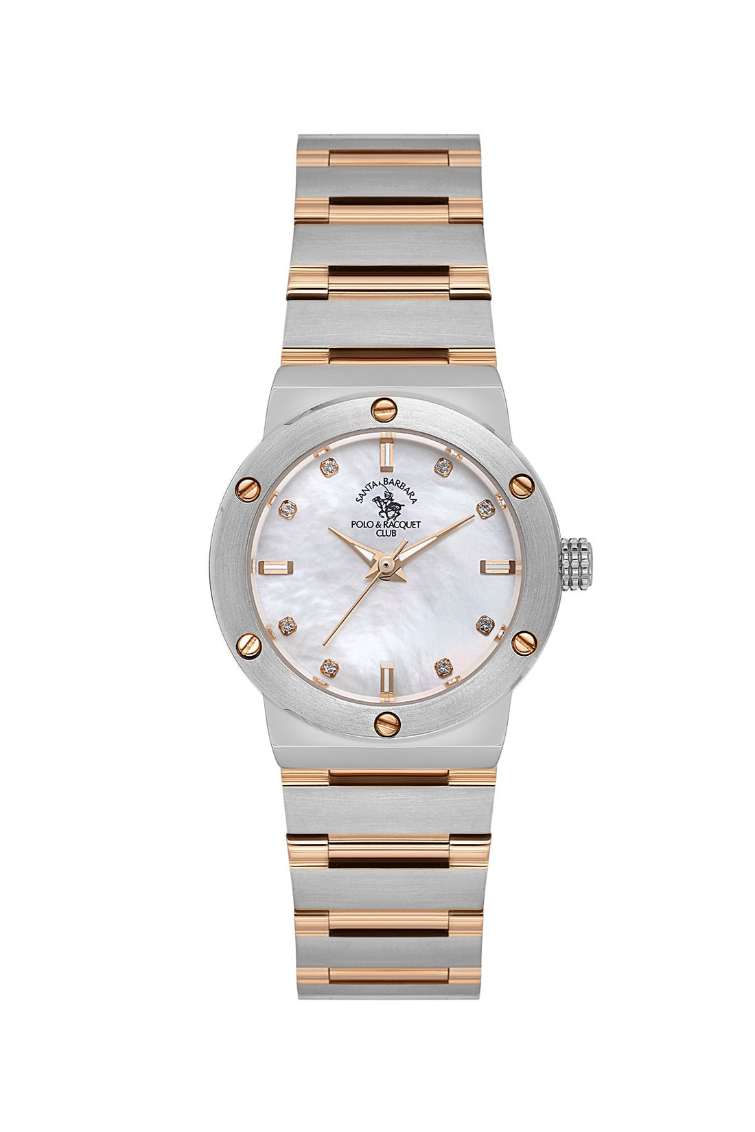 Santa Barbara Polo &amp; Racquet Club  Quartz White Dial Watch For -  Ladies SB.1.10664-5
