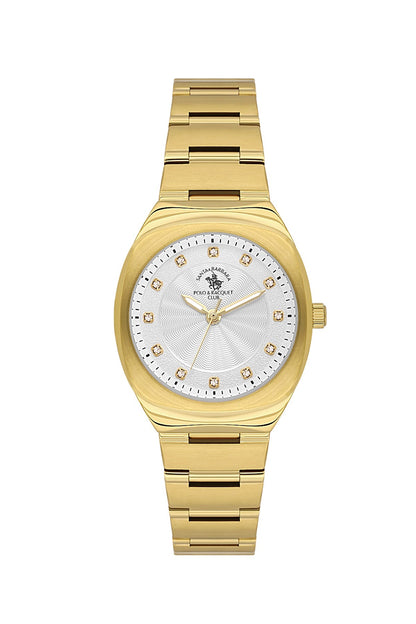 SANTA BARBARA POLO &amp; RACQUET CLUB Quartz 2035 Movement Silver Dial Analouge Watch For- Ladies SB.1.10665-2