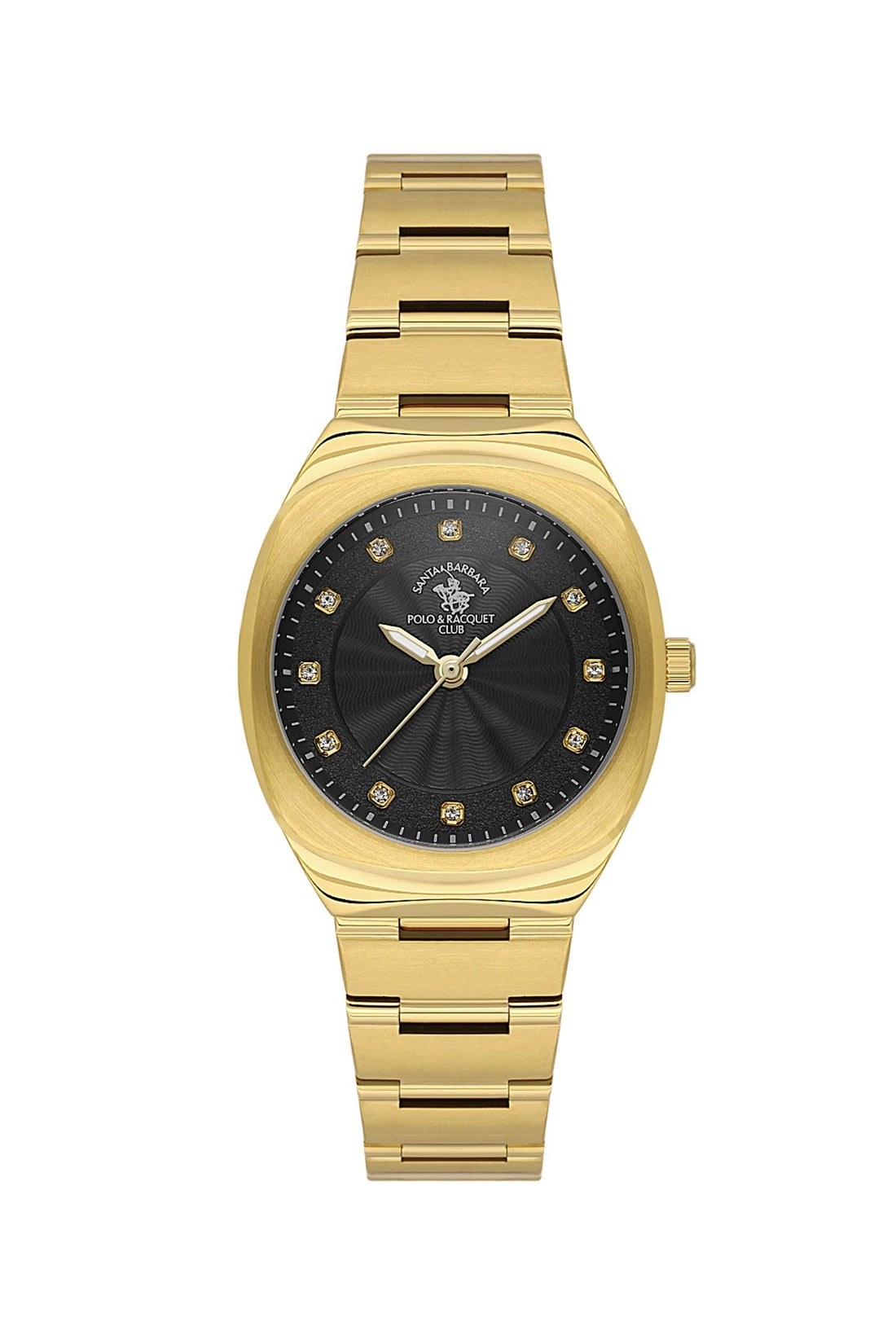 SANTA BARBARA POLO &amp; RACQUET CLUB Quartz 2035 Movement Black Dial Analouge Watch For- Ladies SB.1.10665-3