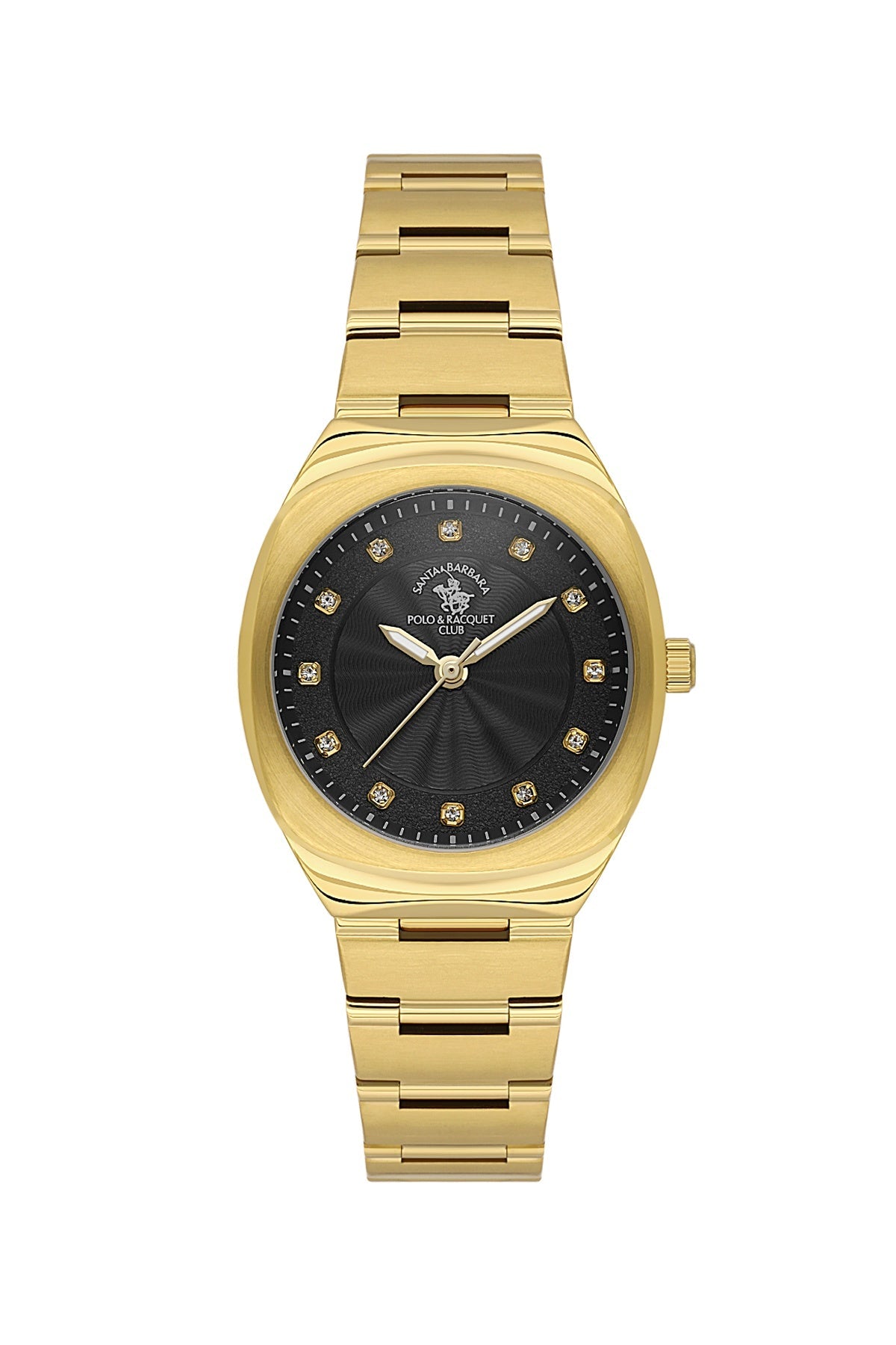SANTA BARBARA POLO &amp; RACQUET CLUB Quartz 2035 Movement Black Dial Analouge Watch For- Ladies SB.1.10665-3