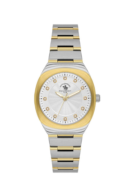 SANTA BARBARA POLO &amp; RACQUET CLUB Quartz 2035 Movement Silver Dial Analouge Watch For- Ladies SB.1.10665-4