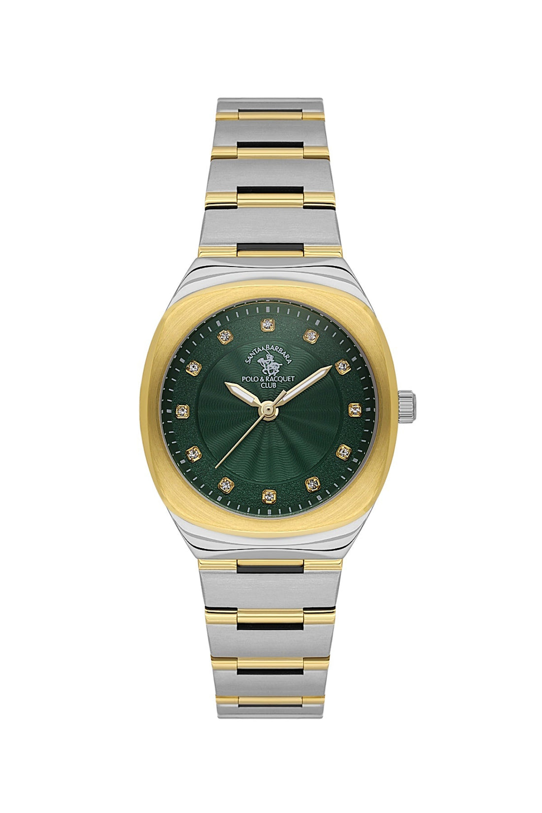 SANTA BARBARA POLO &amp; RACQUET CLUB Quartz 2035 Movement Green Dial Analouge Watch For- Ladies SB.1.10665-5