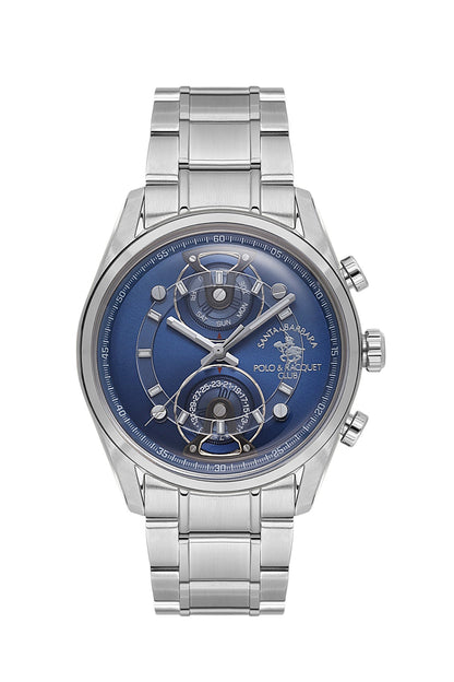 SANTA BARBARA POLO &amp; RACQUET CLUB Quartz VX9PE1 Movement Blue Dial Analouge Watch For- Gents SB.1.10666-2