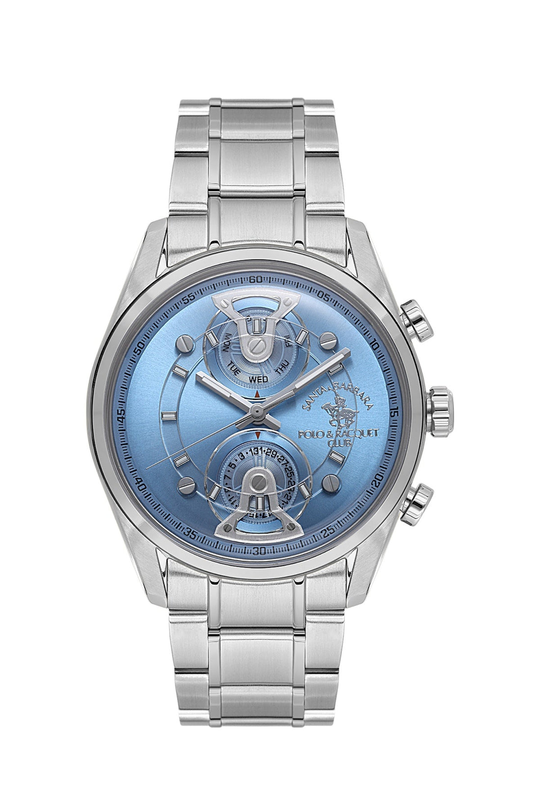 SANTA BARBARA POLO &amp; RACQUET CLUB Quartz VX9PE1 Movement Blue Dial Analouge Watch For- Gents SB.1.10666-3