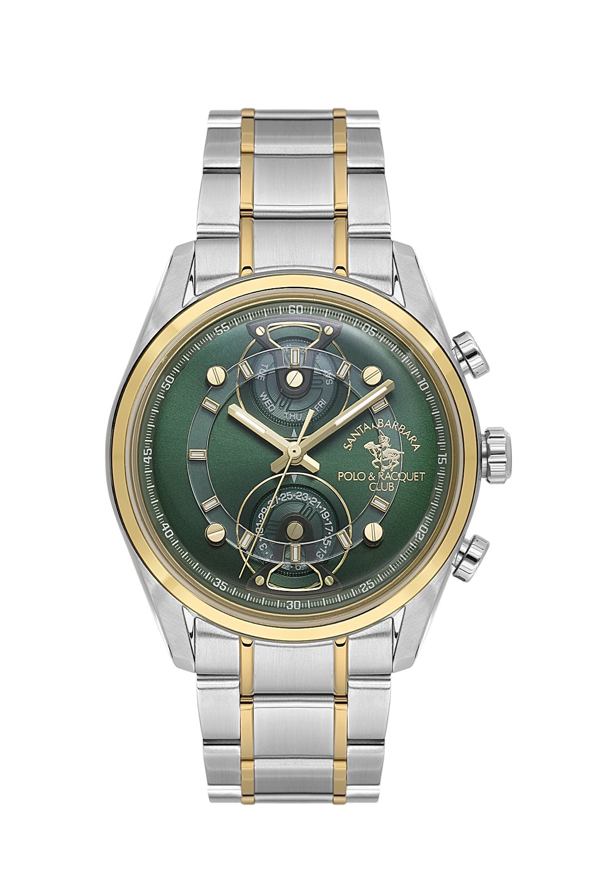 SANTA BARBARA POLO &amp; RACQUET CLUB Quartz VX9PE1 Movement Green Dial Analouge Watch For- Gents SB.1.10666-4
