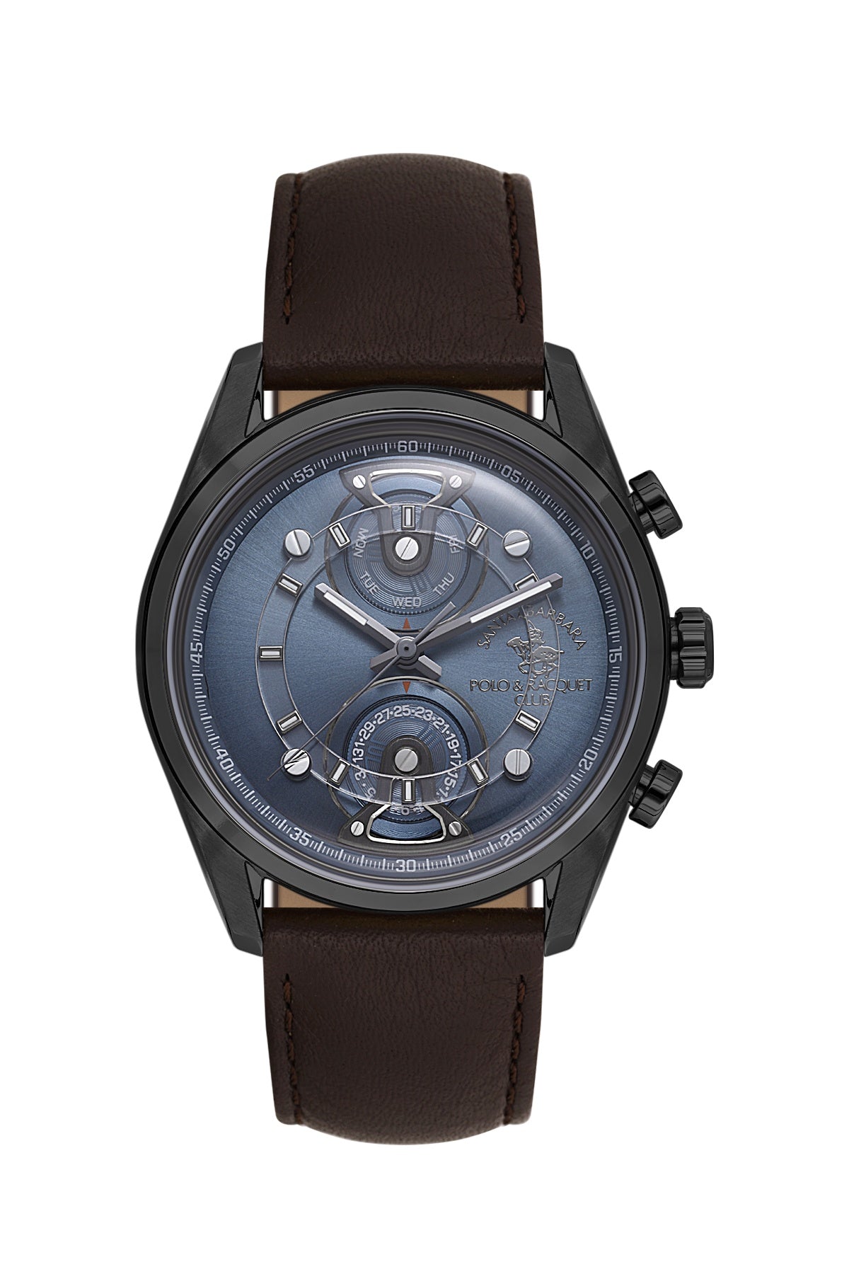 SANTA BARBARA POLO &amp; RACQUET CLUB Quartz VX9PE1 Movement Blue Dial Analouge Watch For- Gents SB.1.10667-4