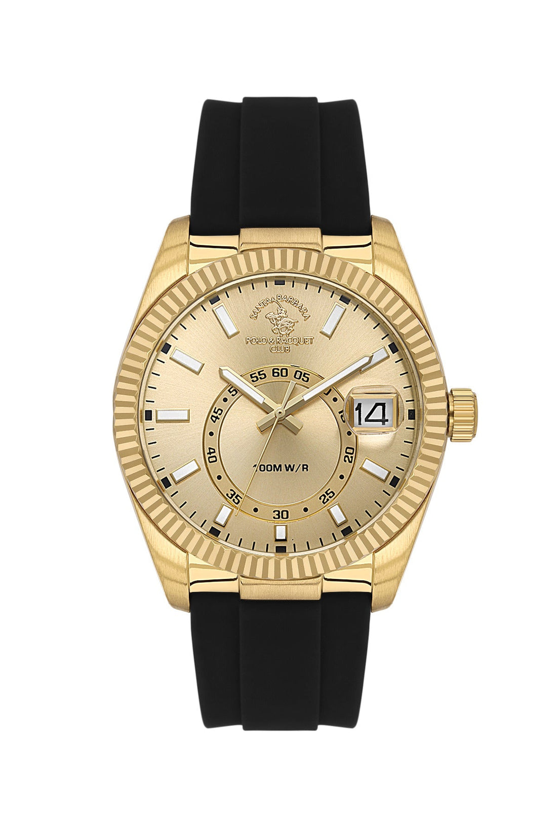 Santa Barbara Polo &amp; Racquet Club  Quartz Gold Dial Watch For -  Gents SB.1.10669-2
