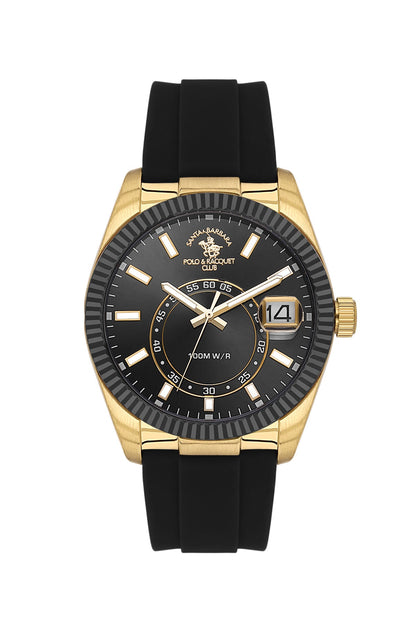 Santa Barbara Polo &amp; Racquet Club  Quartz Black Dial Watch For -  Gents SB.1.10669-3