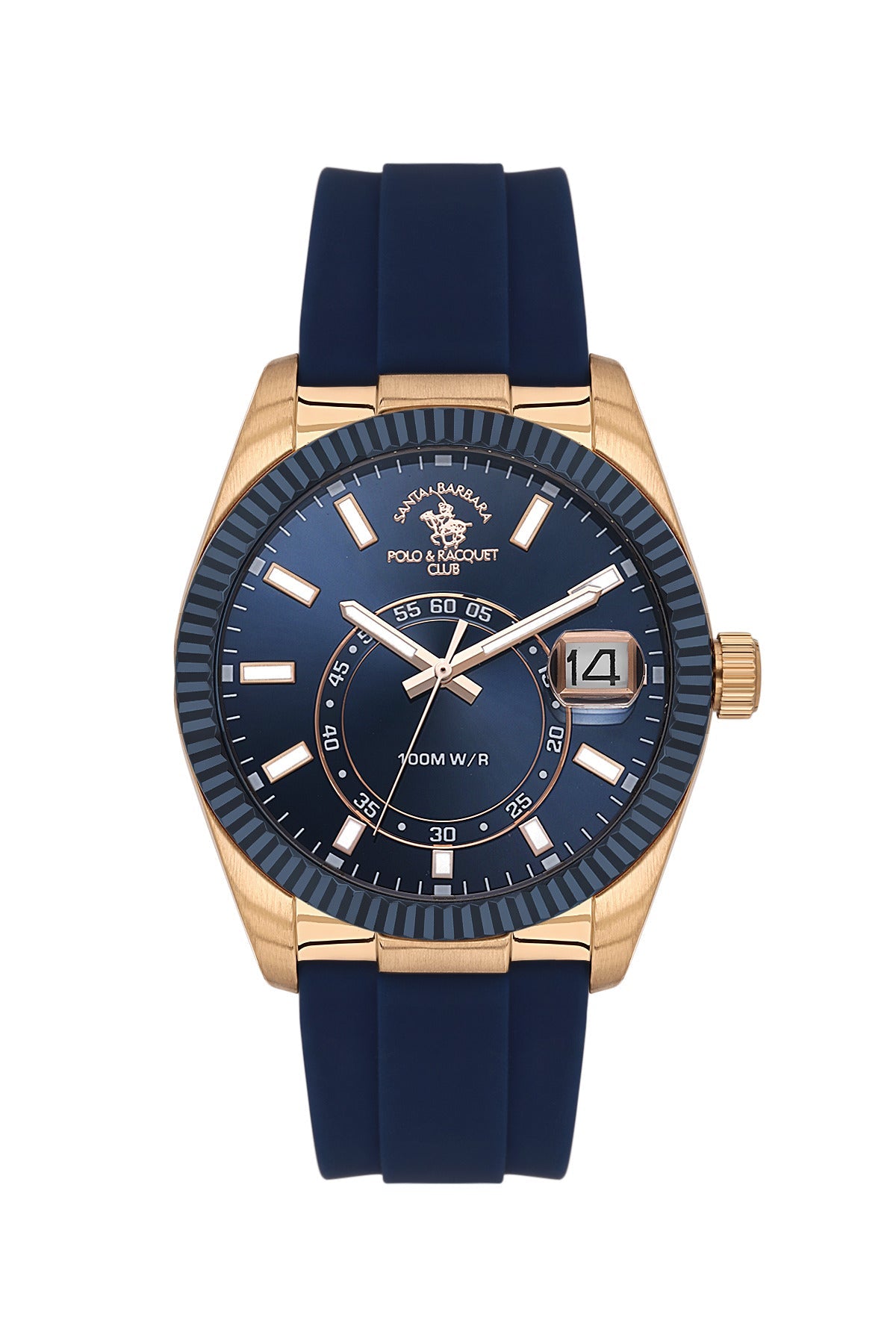 Santa Barbara Polo & Racquet Club  Quartz Blue Dial Watch For -  Gents SB.1.10669-4