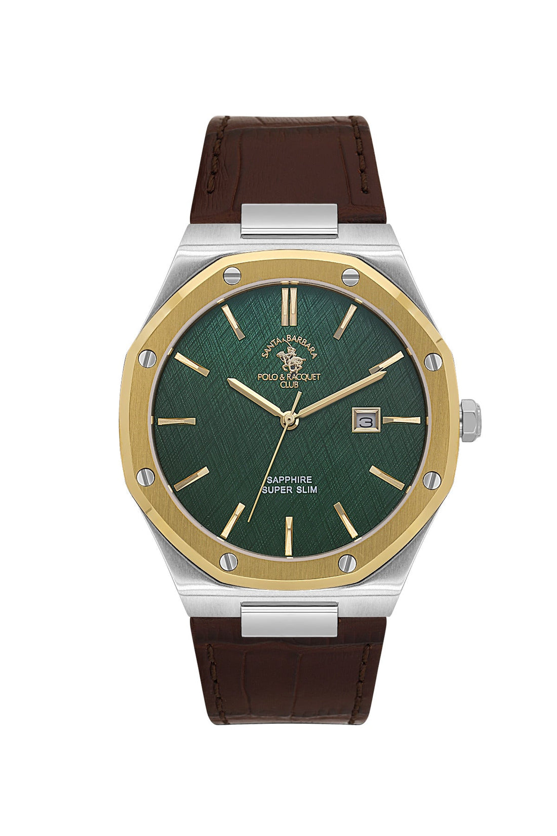 Santa Barbara Polo &amp; Racquet Club  Quartz Green Dial Watch For -  Gents SB.1.10672-4