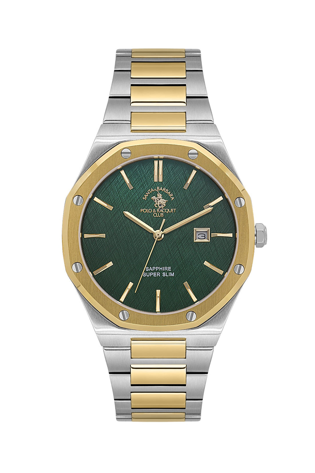 Santa Barbara Polo &amp; Racquet Club  Quartz Green Dial Watch For -  Gents SB.1.10673-5