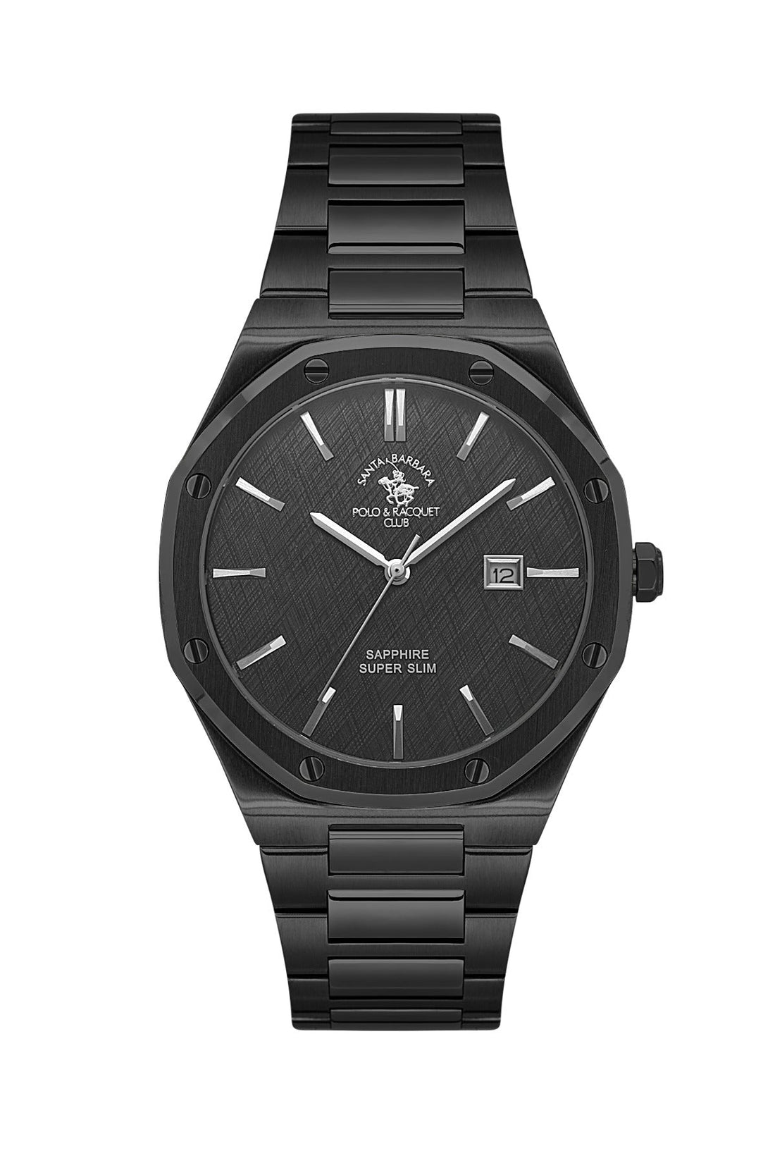 Santa Barbara Polo &amp; Racquet Club  Quartz Black Dial Watch For -  Gents SB.1.10673-6