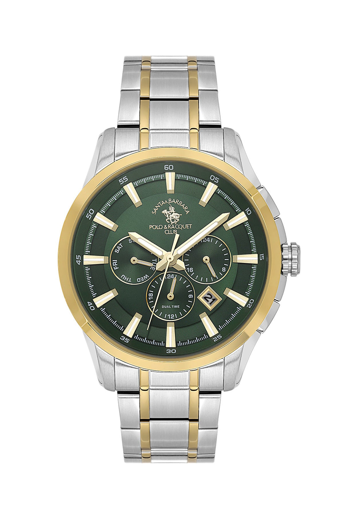 Santa Barbara Polo &amp; Racquet Club  Quartz Green Dial Watch For -  Gents SB.1.10674-4