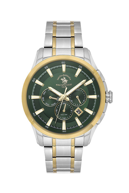 Santa Barbara Polo &amp; Racquet Club  Quartz Green Dial Watch For -  Gents SB.1.10674-4