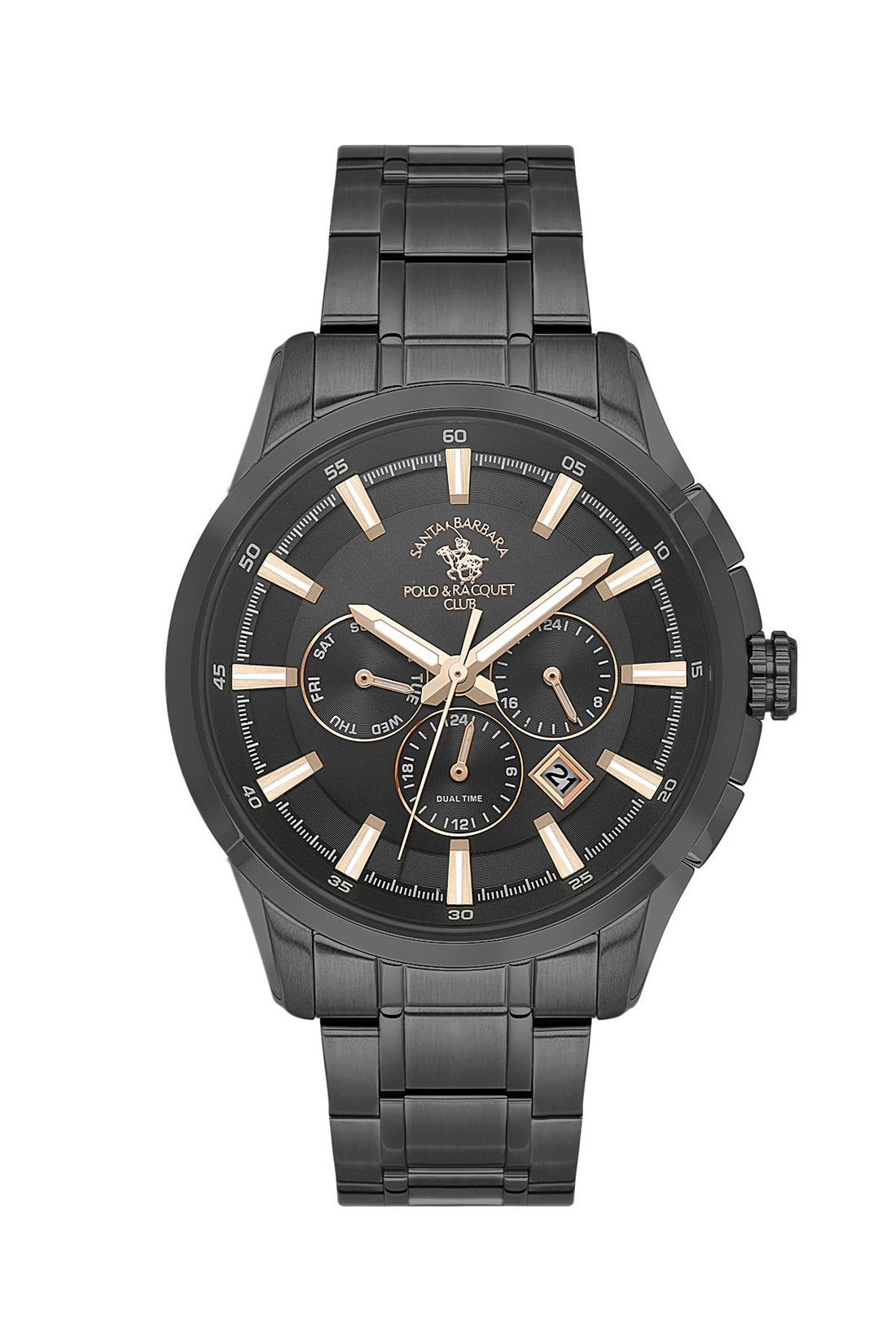 Santa Barbara Polo &amp; Racquet Club  Quartz Black Dial Watch For -  Gents SB.1.10674-5