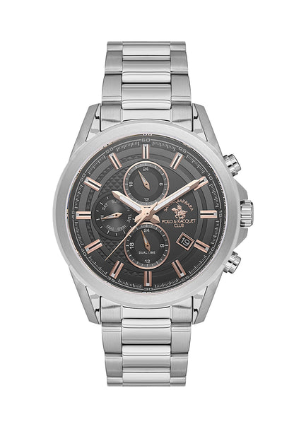 SANTA BARBARA POLO &amp; RACQUET CLUB Quartz JP15-00Y Movement Black Dial Analouge Watch For- Gents SB.1.10675-3
