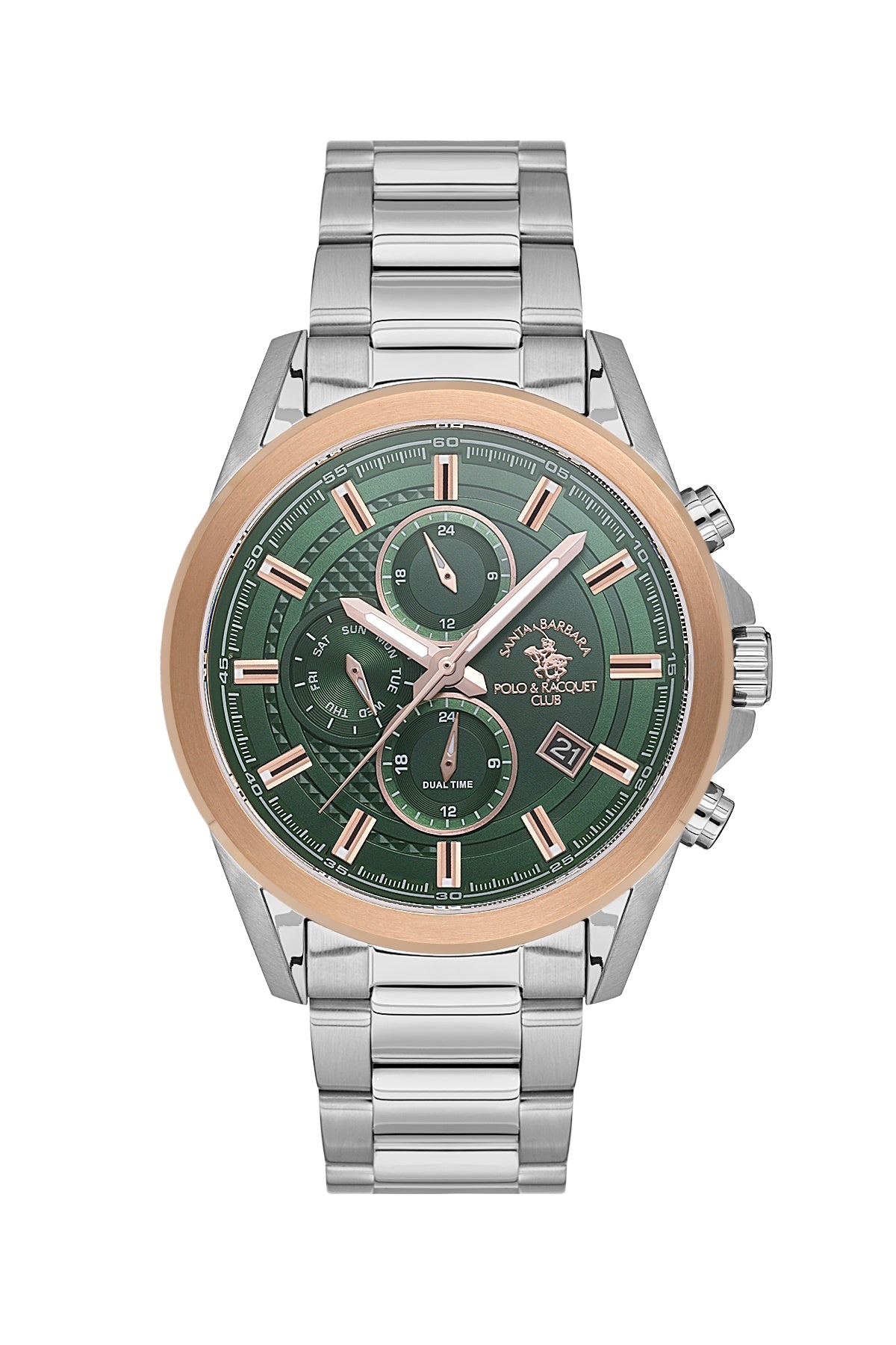 SANTA BARBARA POLO &amp; RACQUET CLUB Quartz JP15-00Y Movement Green Dial Analouge Watch For- Gents SB.1.10675-4
