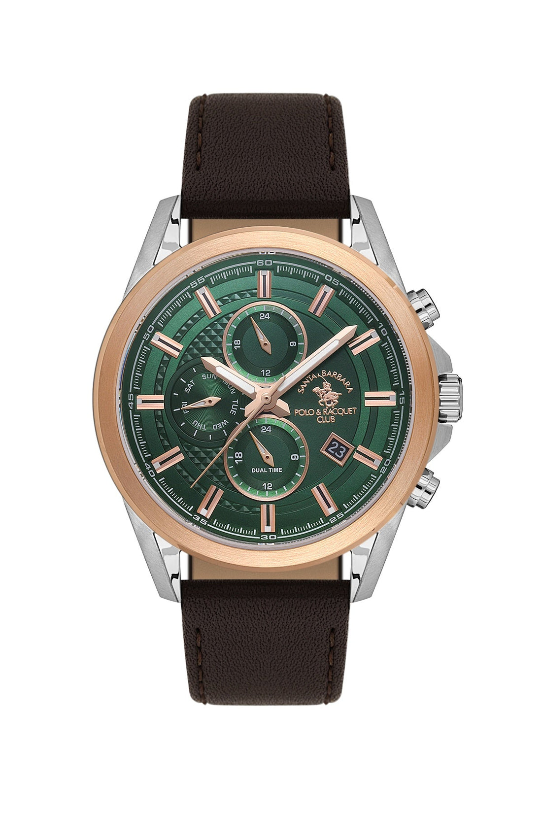 SANTA BARBARA POLO &amp; RACQUET CLUB Quartz JP15-00Y Movement Green Dial Analouge Watch For- Gents SB.1.10676-4