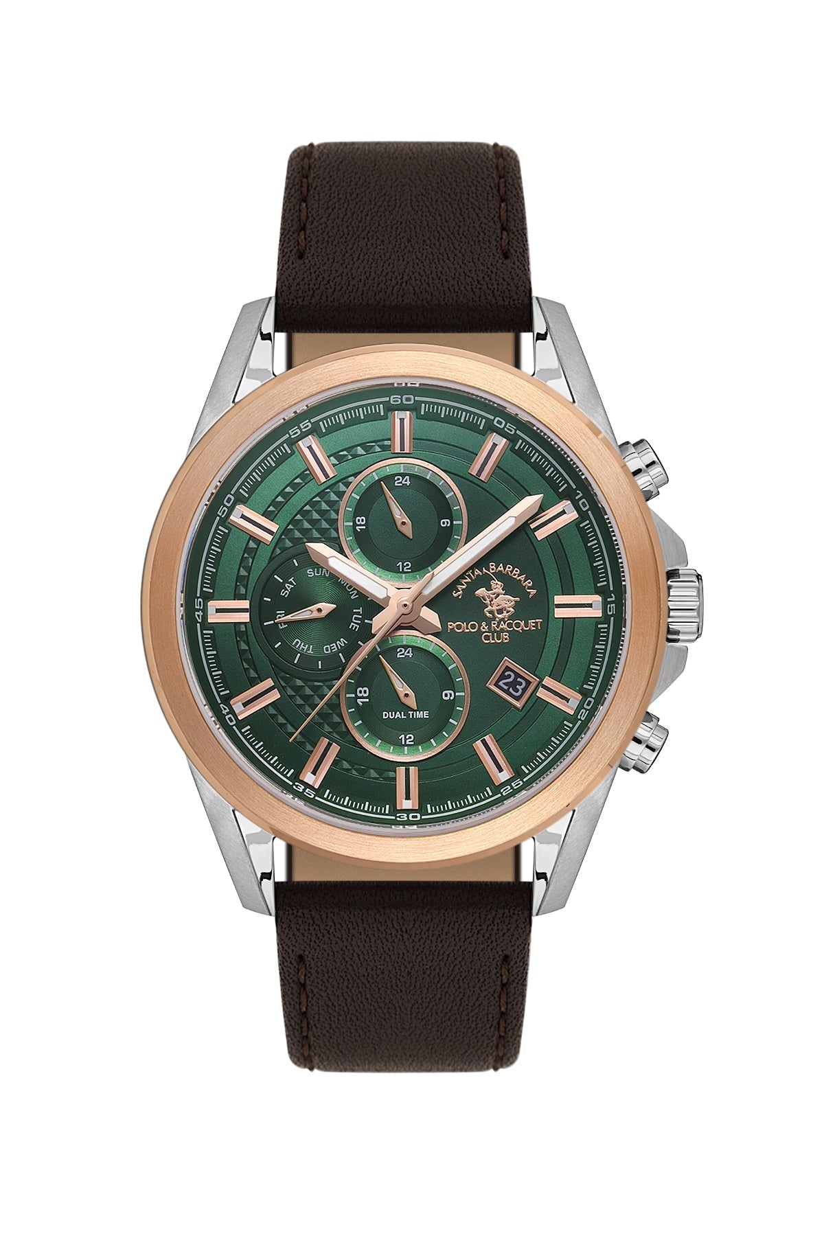 SANTA BARBARA POLO &amp; RACQUET CLUB Quartz JP15-00Y Movement Green Dial Analouge Watch For- Gents SB.1.10676-4