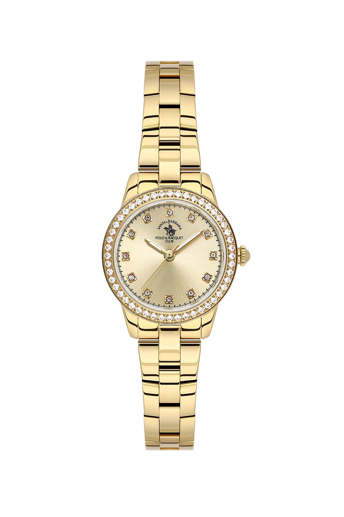 Santa Barbara Polo &amp; racquet Club Quartz  Gold Dial Analog Watch For -  Ladies SB.1.10681-3