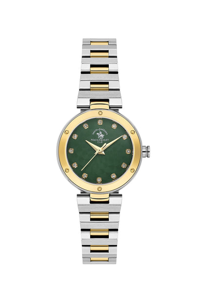 Santa Barbara Polo &amp; racquet Club Quartz  Green Dial Analog Watch For -  Ladies SB.1.10682-4