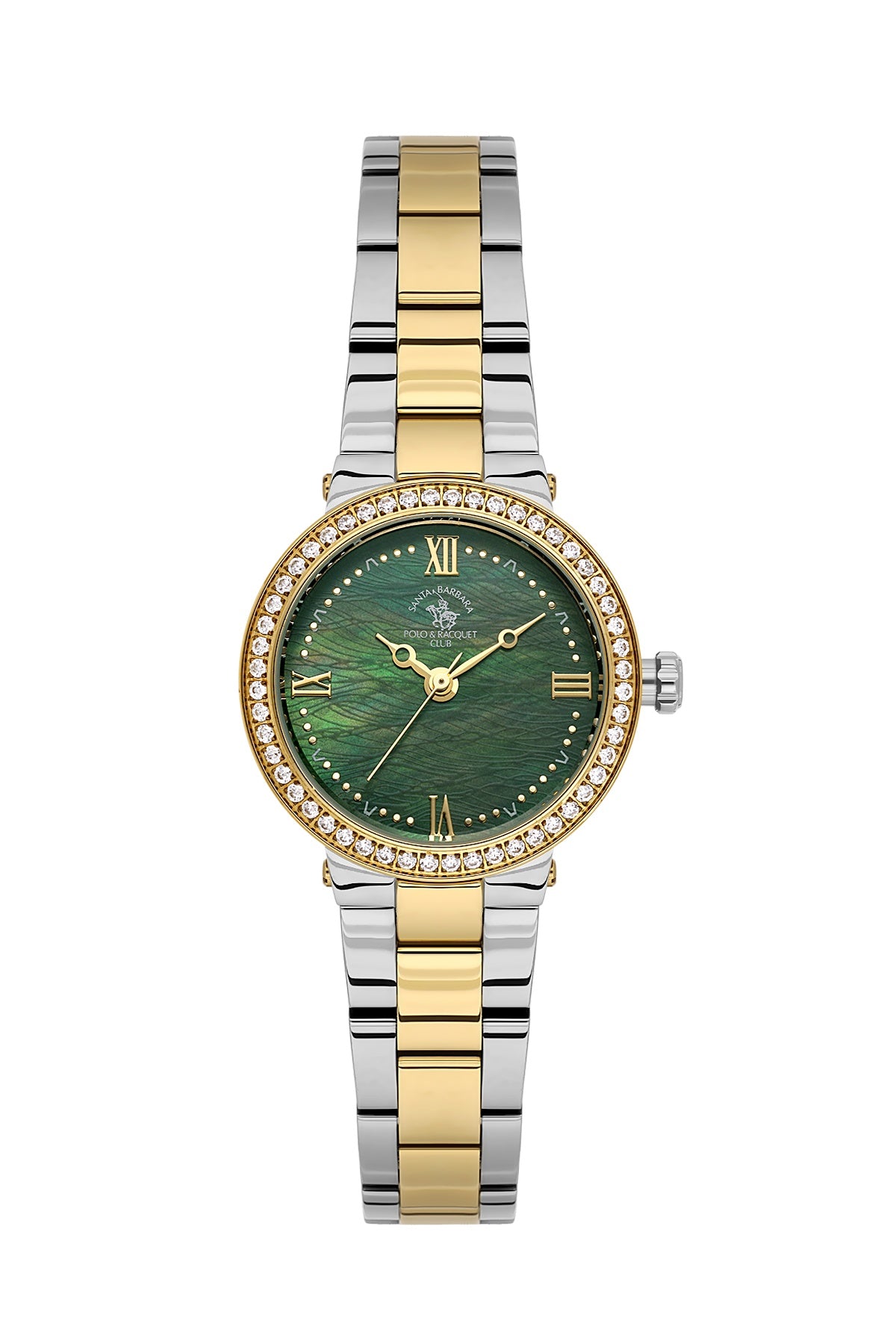 Santa Barbara Polo &amp; Racquet Club Quartz Green Dial Analog Watch For - Ladies SB.1.10685-5