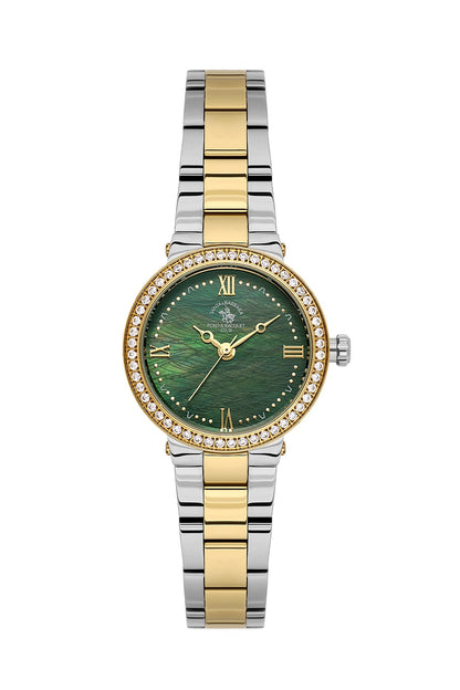 Santa Barbara Polo &amp; Racquet Club Quartz Green Dial Analog Watch For - Ladies SB.1.10685-5