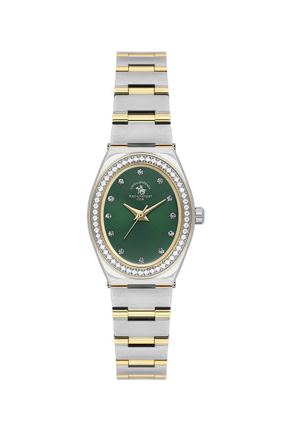 Santa Barbara Polo &amp; Racquet Club Quartz Green Dial Analog Watch For - Ladies SB.1.10686-5
